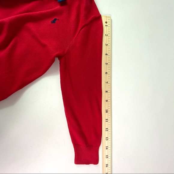 Polo Ralph Lauren Sweater, Red Pima Cotton Sweater with Blue Polo Pony, EUC - Picture 8 of 11